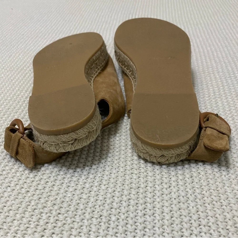Women's Vince Linton Leather Espadrille Flat Sandals Size 9